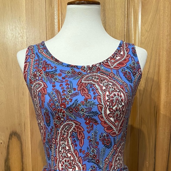 Talbots - Petites - Stretch Cotton/Modal Paisley Print Maxi Dress, EUC, est S/MP - Picture 15 of 15